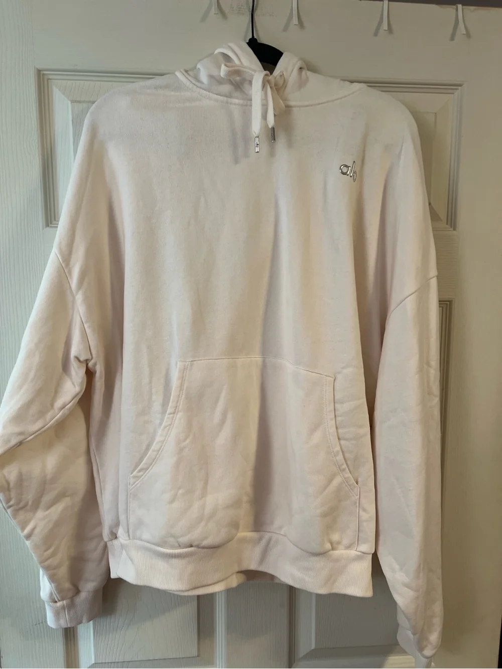 #006 Alo Yoga Oversized Hoodie XL Cream Ivory Cozy Lounge Minimalist